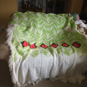 Beautiful handmade crochet blanket